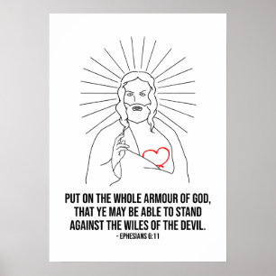 Poster Deus abençoe E Salve-Te. Coloque A Armadura De Deu