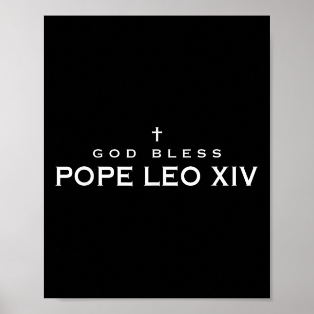 Poster Deus abençoe Leo Xiv Robert Francis Impede Papa (Frente)