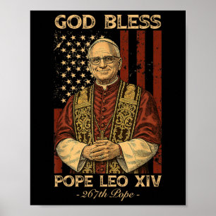 Poster Deus abençoe Leo Xiv Robert Francis Prevost Amer