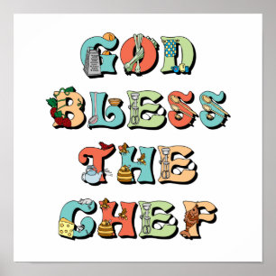 Pôster Deus abençoe o cozinheiro chefe