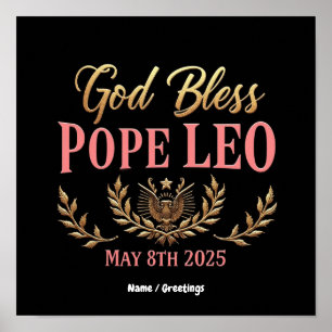 Poster Deus Abençoe o Papa Leão Celebre o Novo Papa 8 de 