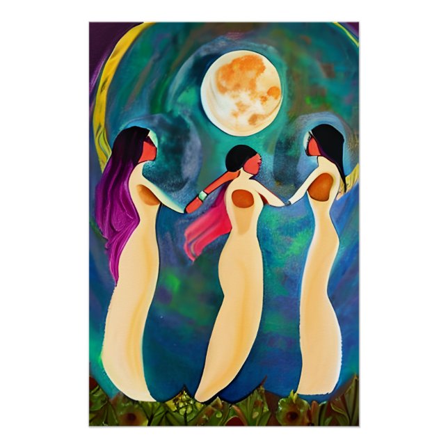 Pôster Deus abençoe sob a lua (Frente)