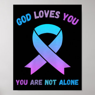 Poster Deus Ama Não Está Sozinho Jesus Sobrevive Suicida
