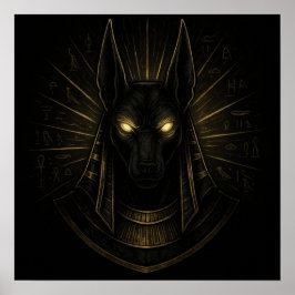 Poster Deus Anubis do Pós-Vida - Mitologia Egípcia