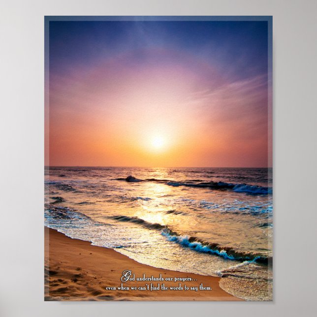 Poster Deus Compreende As Nossas Orações Mesmo Quando.. (Frente)