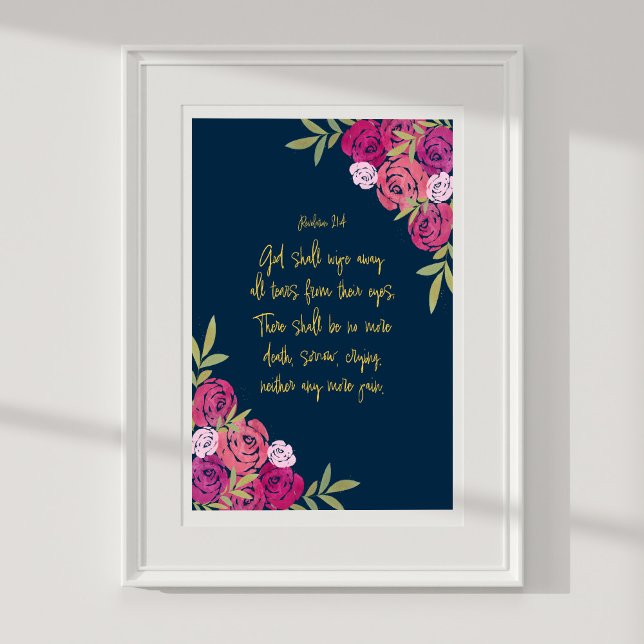 Poster Deus Deve Limpar Todas As Lágrimas, Revelação 21:4 (Criador carregado)