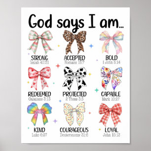Poster Deus Diz Que Eu Sou A Arco Coqueteira Mulher Crist