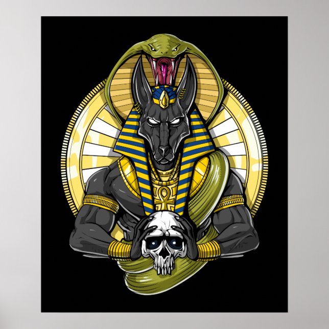 Poster Deus do Lobo Egípcio Anubis (Frente)