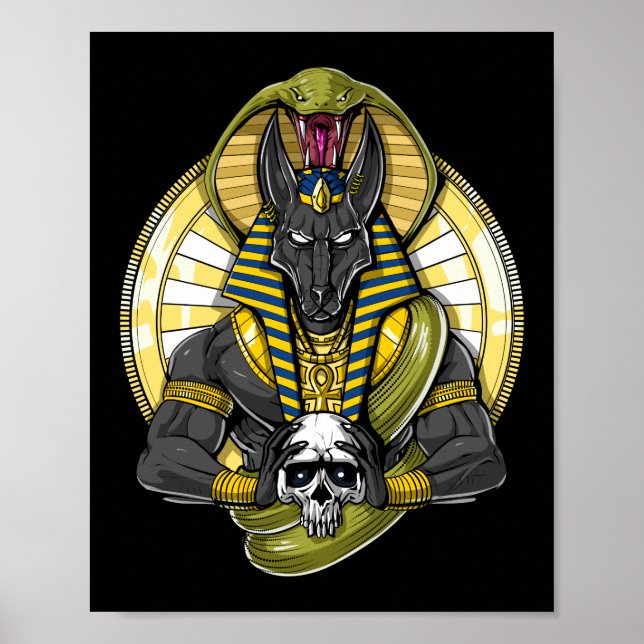 Poster Deus do Lobo Egípcio Anubis (Frente)