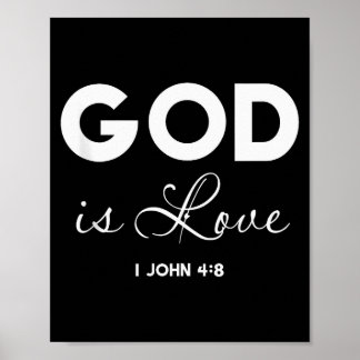 Poster Deus É Amor 1 João 4_8 Versículo Bíblico Roteiro C
