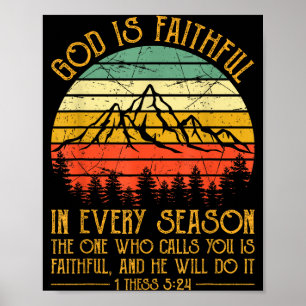 Poster Deus é Fiel em Todas as Estações Homens Mulheres C