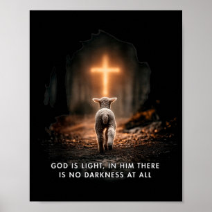 Poster Deus é Luz Nele Não Há Nenhuma Escuridão Ch