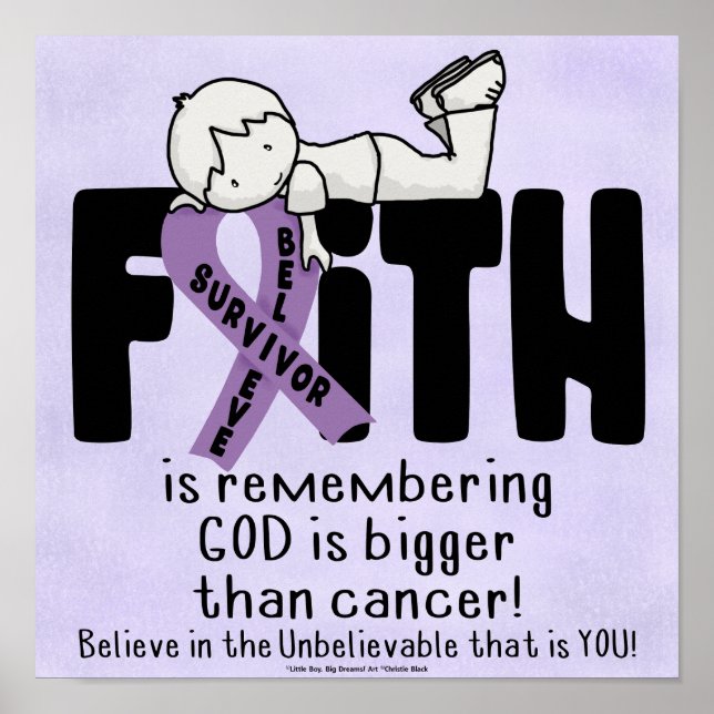 Poster Deus é maior que o Cancer (Frente)