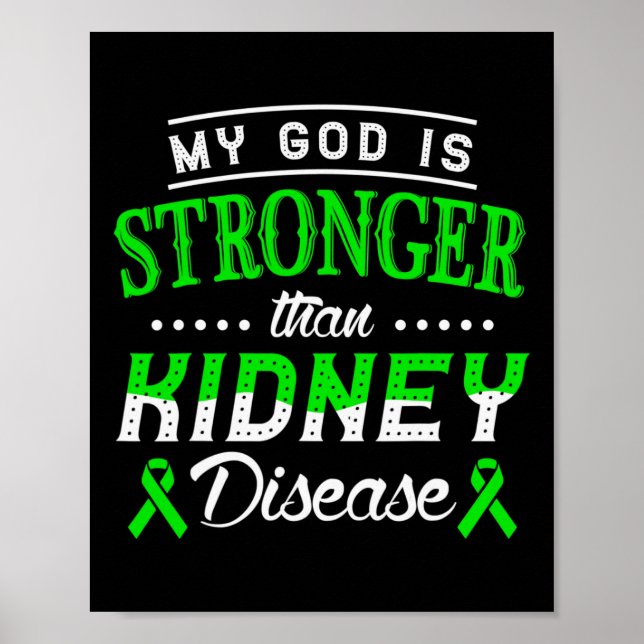 Poster Deus É Mais Forte Que Doença Renal (Frente)
