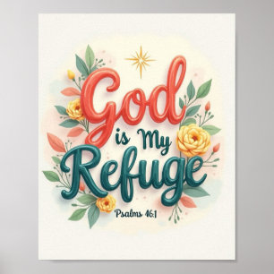 Poster Deus é meu refúgio