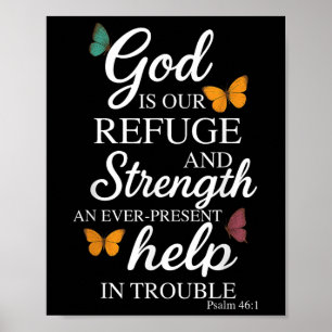 Poster Deus É Nosso Refúgio Versículo Bíblico Salmo 46_1
