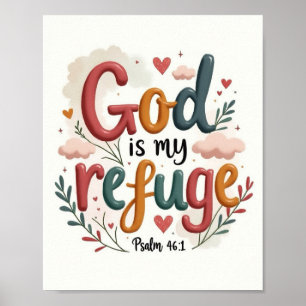 Poster Deus é o meu refúgio