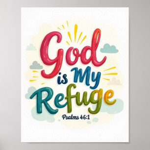 Poster Deus é o meu refúgio