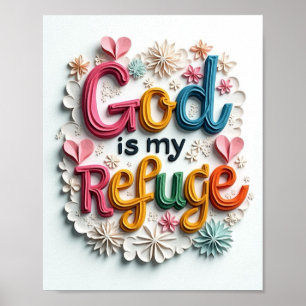 Poster Deus é o meu refúgio