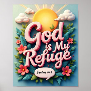 Poster Deus é o meu refúgio