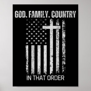 Poster Deus Família País Nessa Ordem (no Verso)