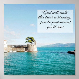 Poster Deus Fará deste julgamento uma bênção da arte cris