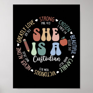 Poster Deus Guardião Diz Versículo Bíblico Cristão Volta
