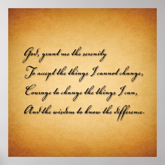 Pôster Deus me conceda a serenidade (Frente)