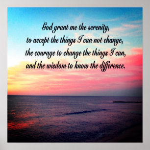 POSTER DEUS ME CONCEDE O SOL DE SERENIDADE NO OCEANO