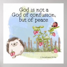 Poster Deus não é um Deus da confusão, mas da paz