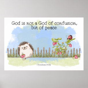 Poster Deus não é um Deus da confusão, mas da paz