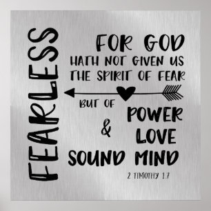 Pôster Deus não nos deu espírito de escritura do medo
