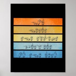 Poster Deus Oculta Orações Sensibilização Surda Sinal de 