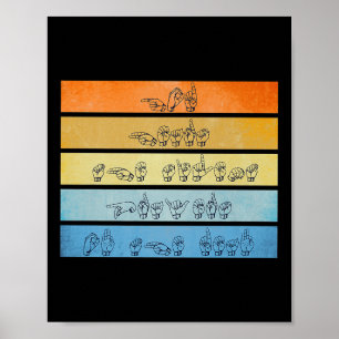 Poster Deus Oculta Orações Sensibilização Surda Sinal de 