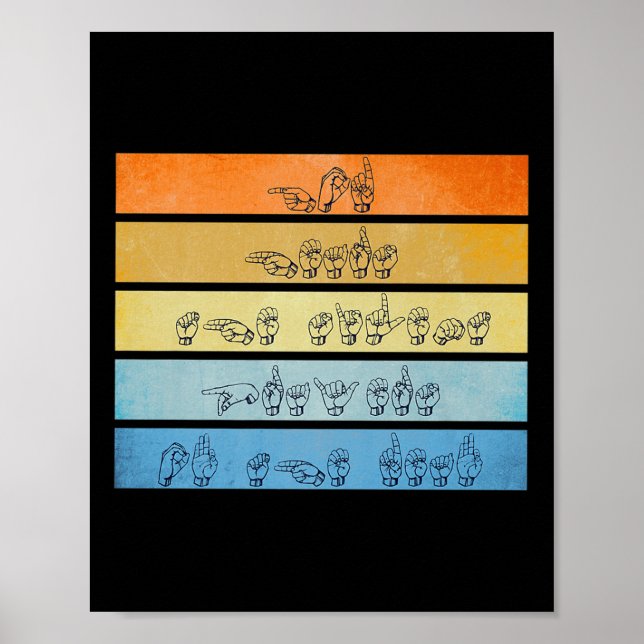 Poster Deus Oculta Orações Sensibilização Surda Sinal de  (Frente)