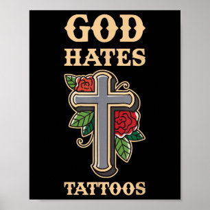 Poster Deus Odeia Tatuagens