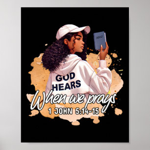 Poster Deus Ouve Quando Rezamos À Fé História Negra Mês