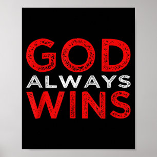 Poster Deus Sempre Vence Religioso