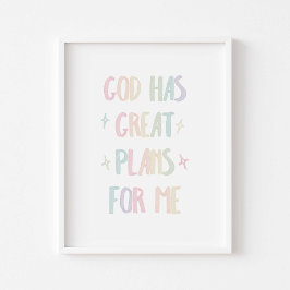 Poster Deus tem planos de excelente para mim
