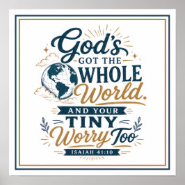 Poster Deus Tem Todo o Mundo e Sua Pequena Preocupação Ta