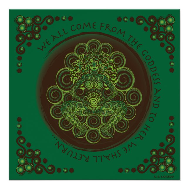 Pôster Deusa Celta Pagan Fertilidade (Frente)