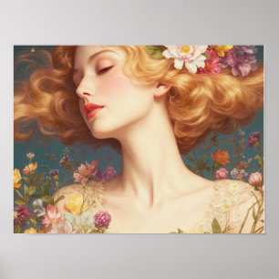 Poster “Deusa da Luz – Sussurro de Flores”
