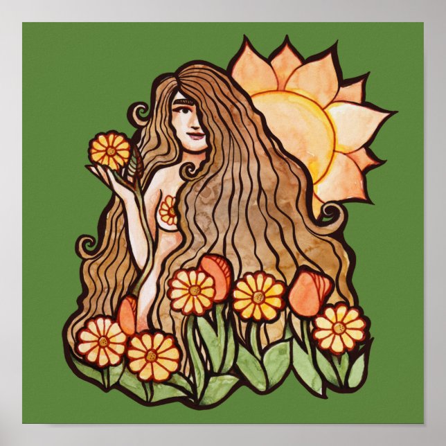 Poster Deusa da Terra de Verão (Frente)