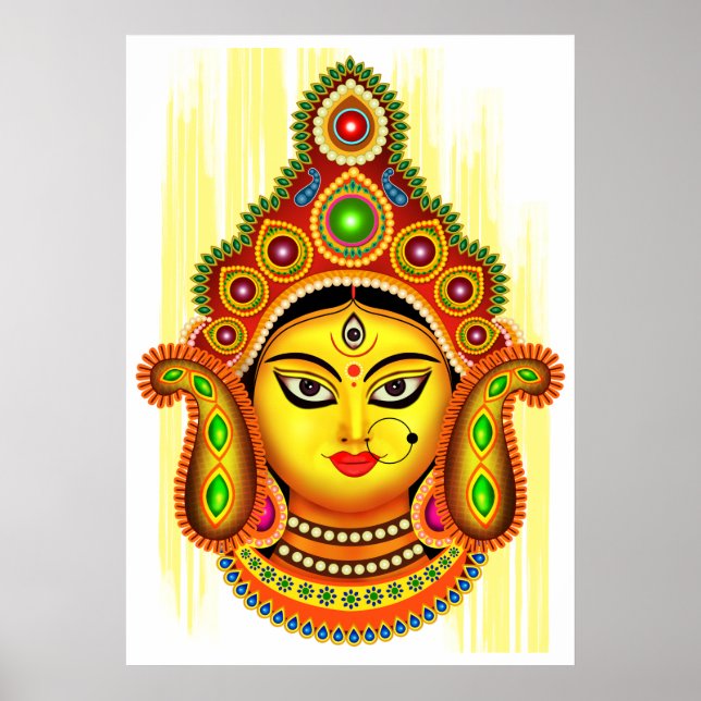 Poster Deusa Durga (Festival Dussehra) (Frente)
