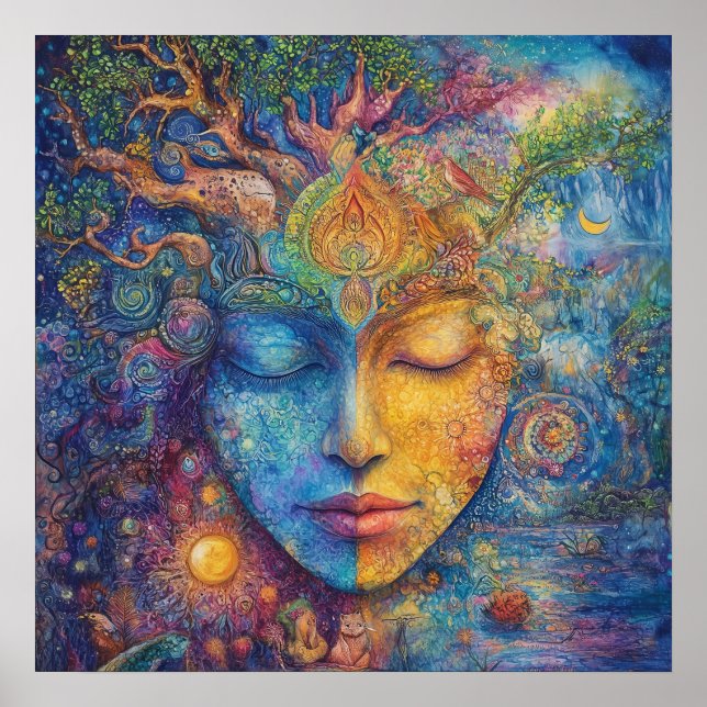 Poster Deusa Espírito Woodland (Frente)