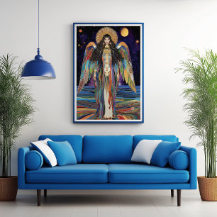 Poster Deusa Estelar Anunnaki Inanna Art Nouveau