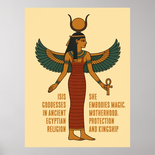 Poster Deusa Ísis - História do Antigo Egito  (Frente)