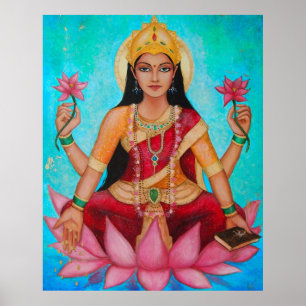 Pôster Deusa Lakshmi - arte original por Dori Hartley