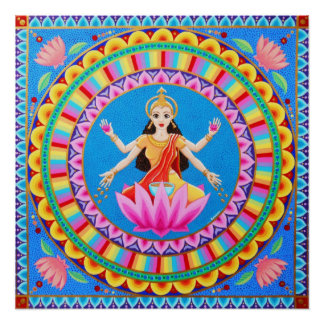 Pôster Deusa Lakshmi Mandala