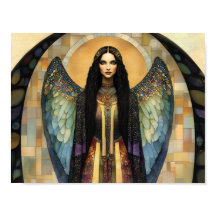 Deusa Lilith Pintura Mosaico Arco-íris Escuro
